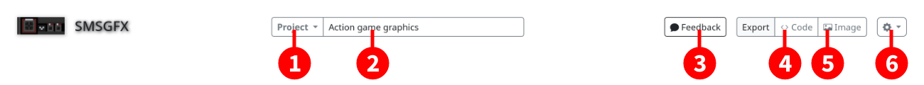 Project toolbar.